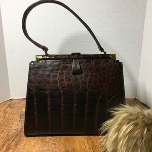 Vintage real alligator bag refurbished